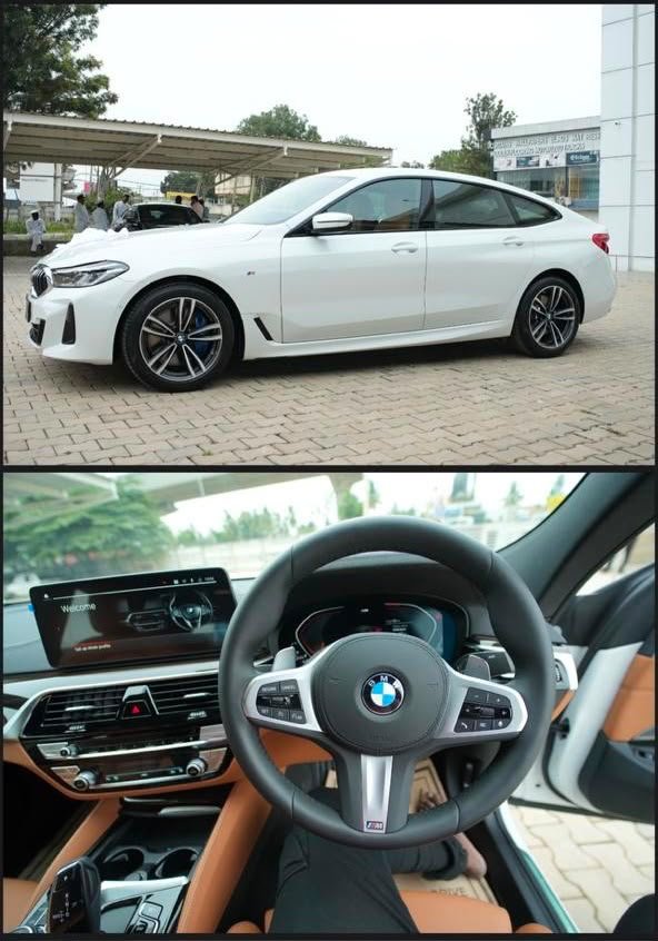 BMW sedan — exterior and cockpit